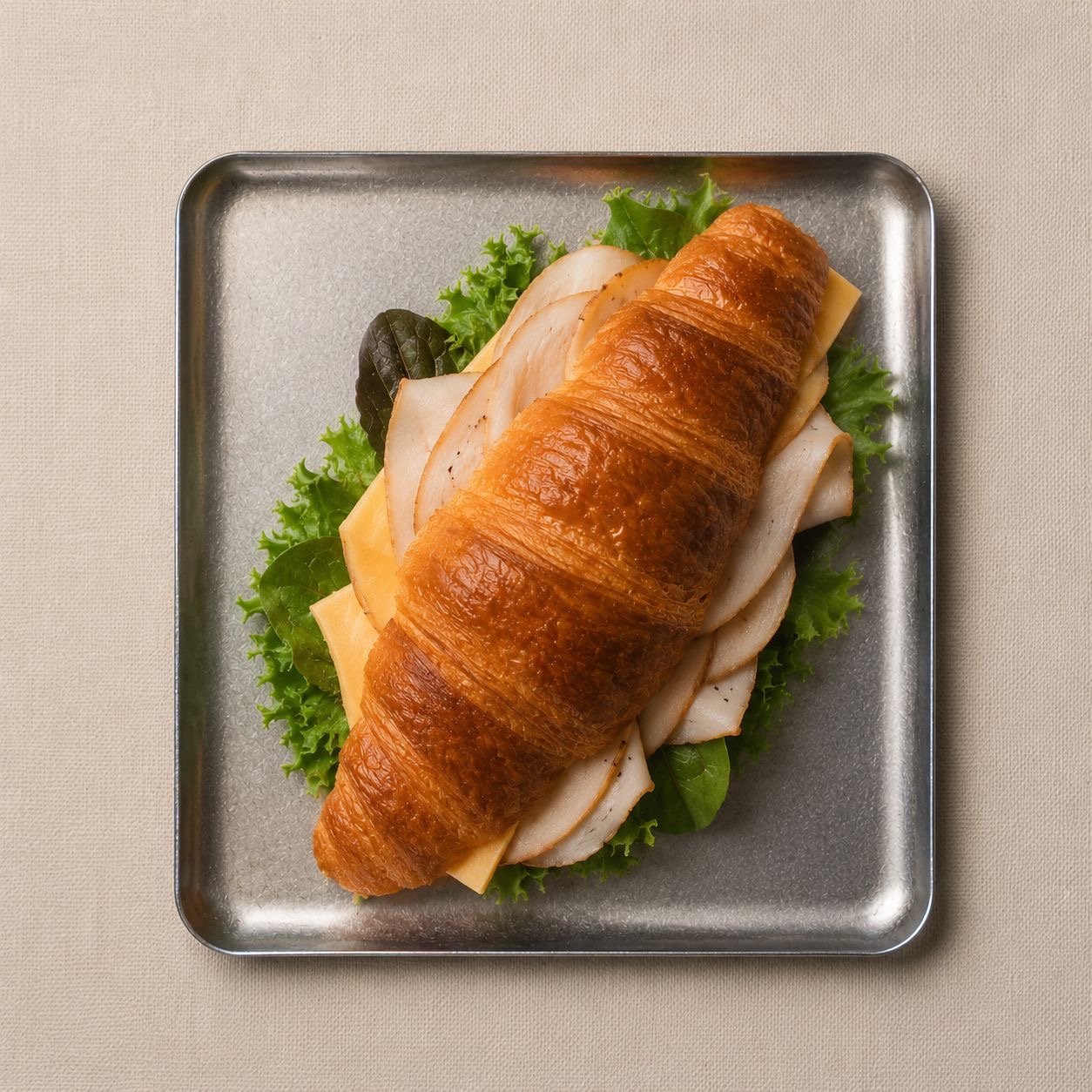 Turkey & Cheese Croissant Sandwich